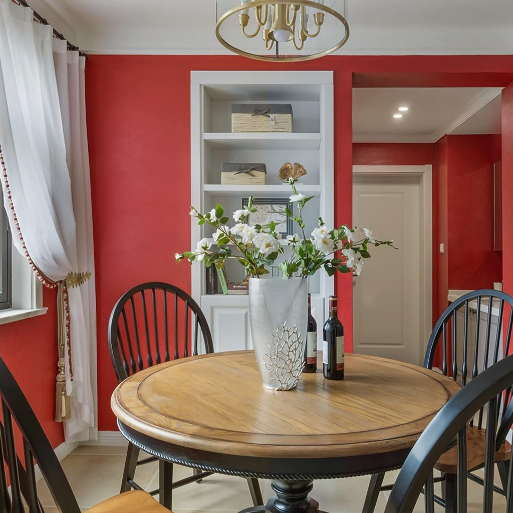 Matte Red Peel and Stick Wallpaper