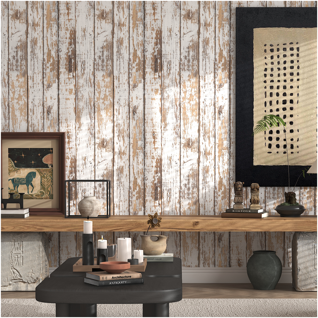 White and Brown Wood Wallpaper